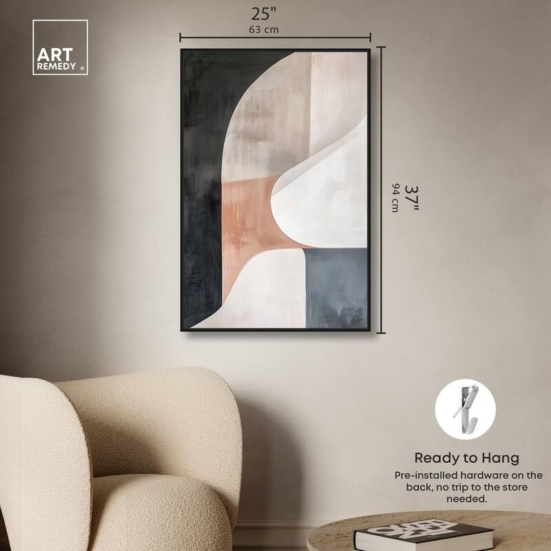 Curved Contour II Canvas by Art Remedy