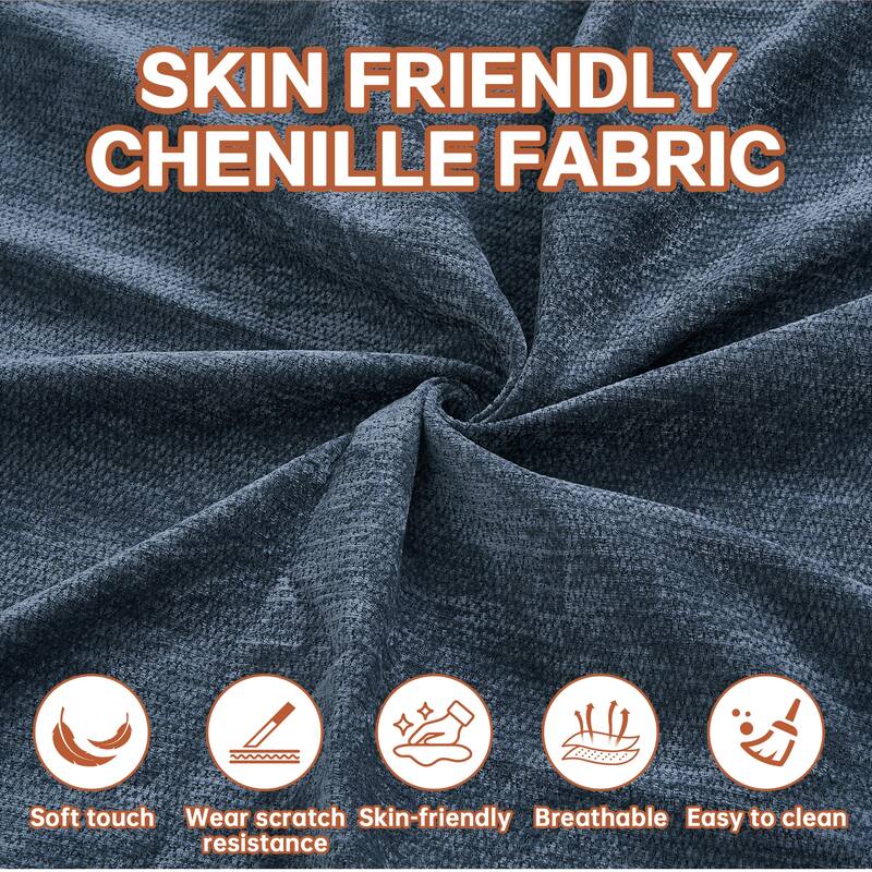 Modern 2-Seater Sofa 2-in-1 Sleeper Sofa Bed with Convertible Sofa Cushion Unfolds Into Quilt, 2 Pillows, for Living Room