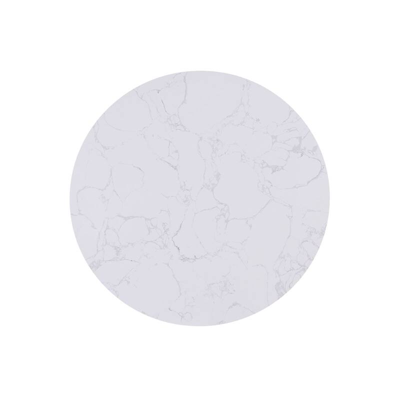 Contemporary 5pc Natural Finish Round Dining Set Table and Chairs - 5-Piece Set