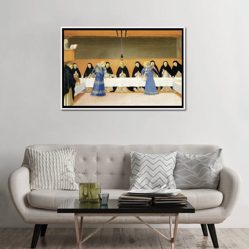iCanvas "St. Dominic And His Companions Fed by Angels, Coronation Of The Virgin, c.1430-32" by Fra Angelico Framed