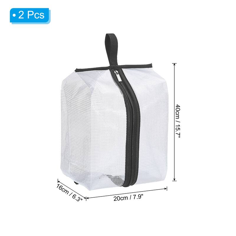 2pcs Shoe Bags for Travel, Foldable Transparent Shoes Pouch