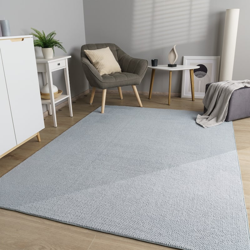 Washable Area Rug Soft Touch & Knotted Look - grey - 2'8" x 4'11"