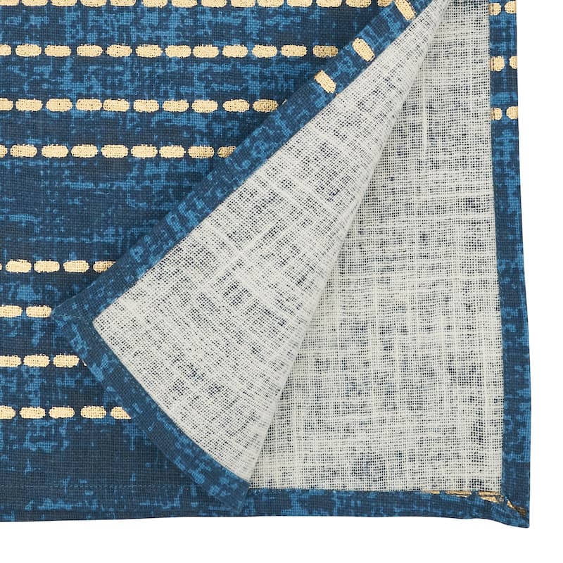 Dash Line Table Runner with Foil Print