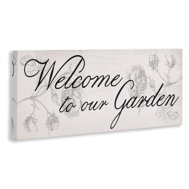 Stupell Vintage Welcome To The Garden Canvas Wall Art Design By Lil' Rue