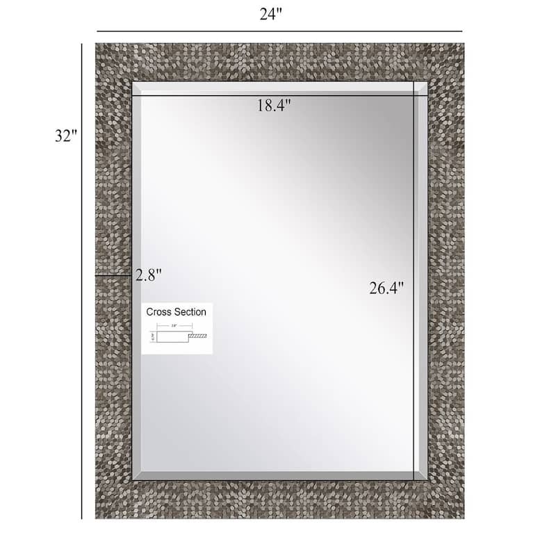 Mirror Trend Sparkling Mosaic Framed Accent Mirror