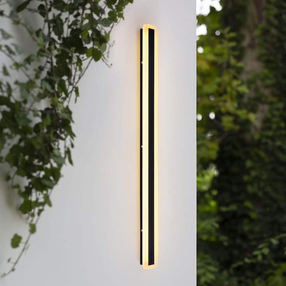 1-Light Modern Linear Strip Integrated LED IP65 Waterproof Indoor/ Outdoor Wall Light