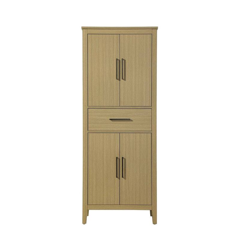 Laura 16-28 Inch Bath Storage Cabinet - Honey Brown - 28"