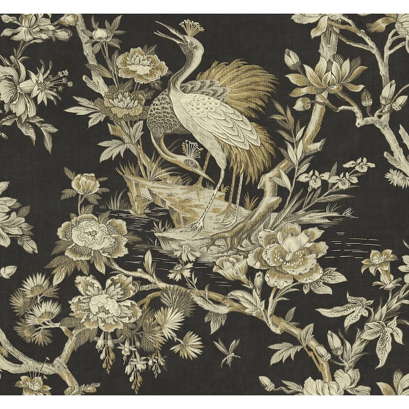 Seabrook Designs Richmond Hill Crane Unpasted Wallpaper