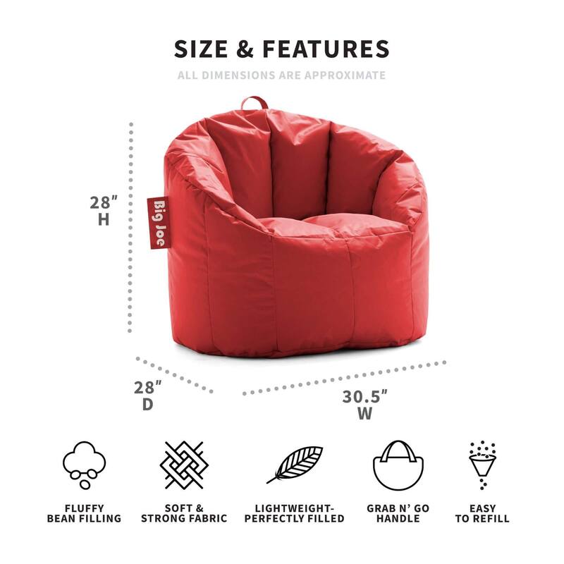 Big Joe Milano Bean Bag Chair, Multiple Colors
