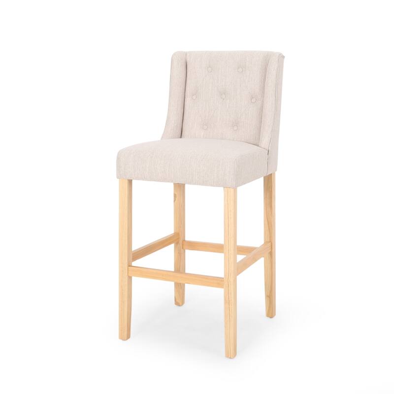 Vienna Contemporary Fabric Tufted Wingback 31 Inch Counter Stools, Set of 2