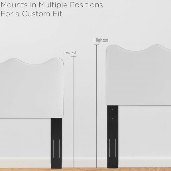 Monrovia White Velvet Upholstered King/California King Size Headboard