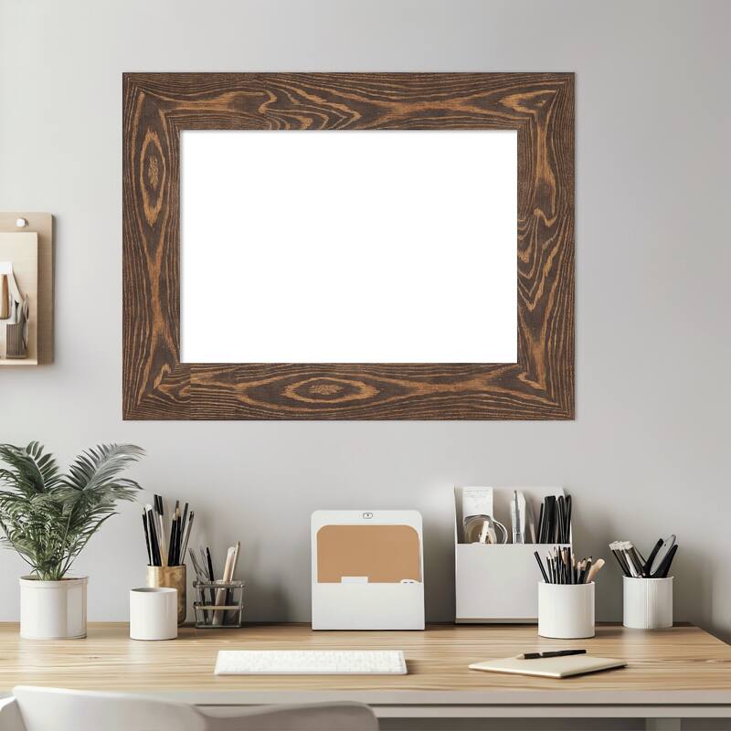 Amanti Art Bridge Black Framed Dry Erase Magnetic Board