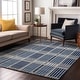 preview thumbnail 39 of 121, Premium Washable Super Soft Modern Plaid Mayfield Rug Navy - 10' x 14'