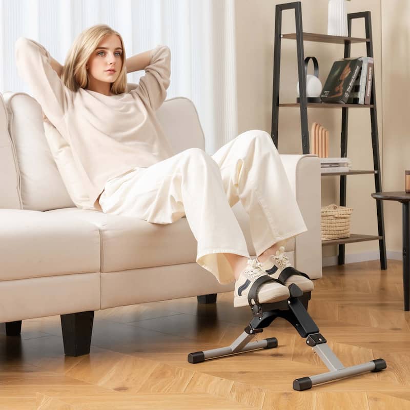 Costway Under Desk Exercise Bike Pedal Exerciser with LCD Display for - See Details