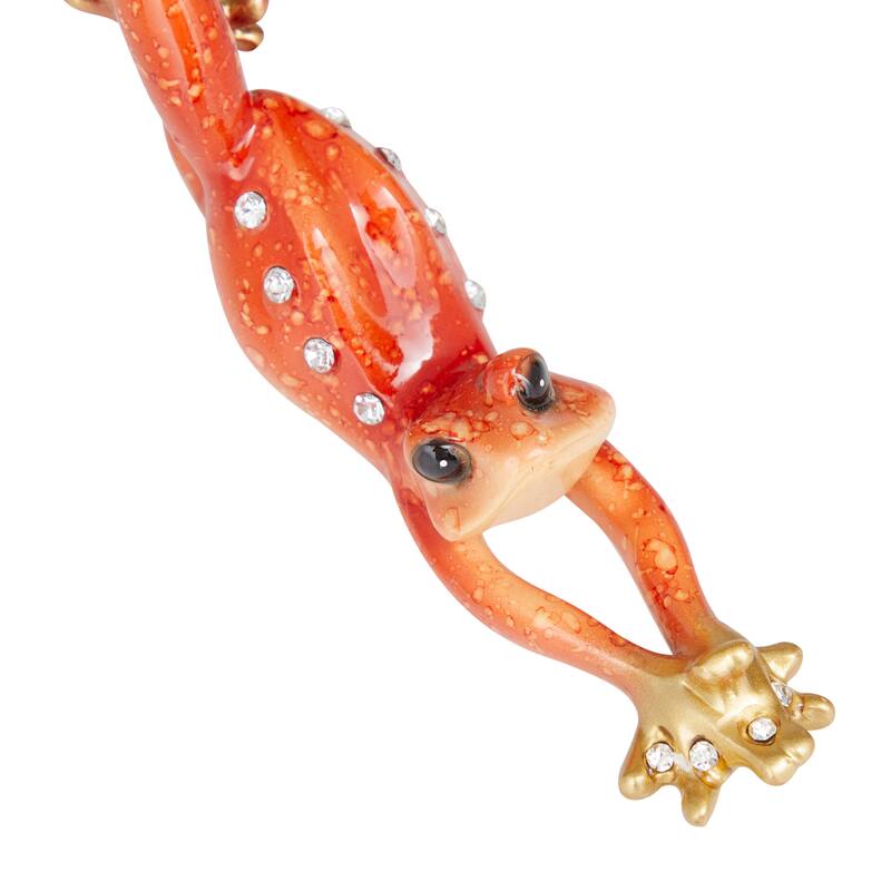 Polystone Frog Decorative Sculpture - Set of 3 Multi Colored - Roche River Decor