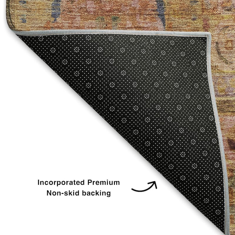 Premium Washable Super Soft Vintage Traditional Mayfield Rug