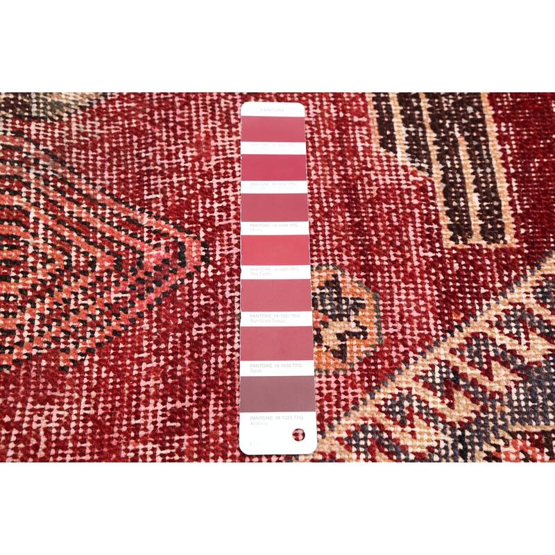 ECARPETGALLERY Hand-knotted Antalya Vintage Dark Red Wool Rug - 4'7 x 6'4