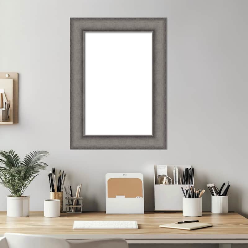Amanti Art Burnished Concrete Framed Dry Erase Magnetic Board