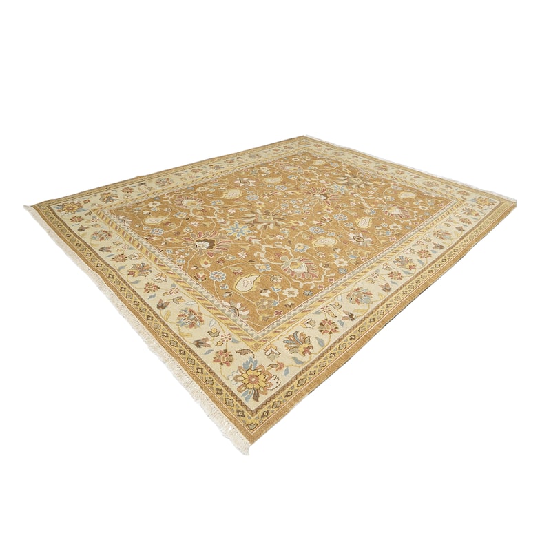 Gold/Beige Soumak Flatweave Area Rug