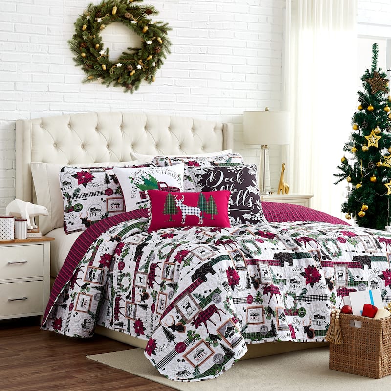 Merry Town Christmas Oversized 6-piece Quilt Set