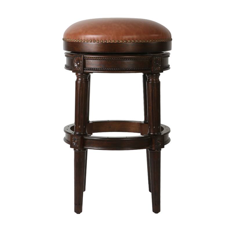 New Ridge Home Goods Chapman Backless Swivel 31"H Bar-Height Stool