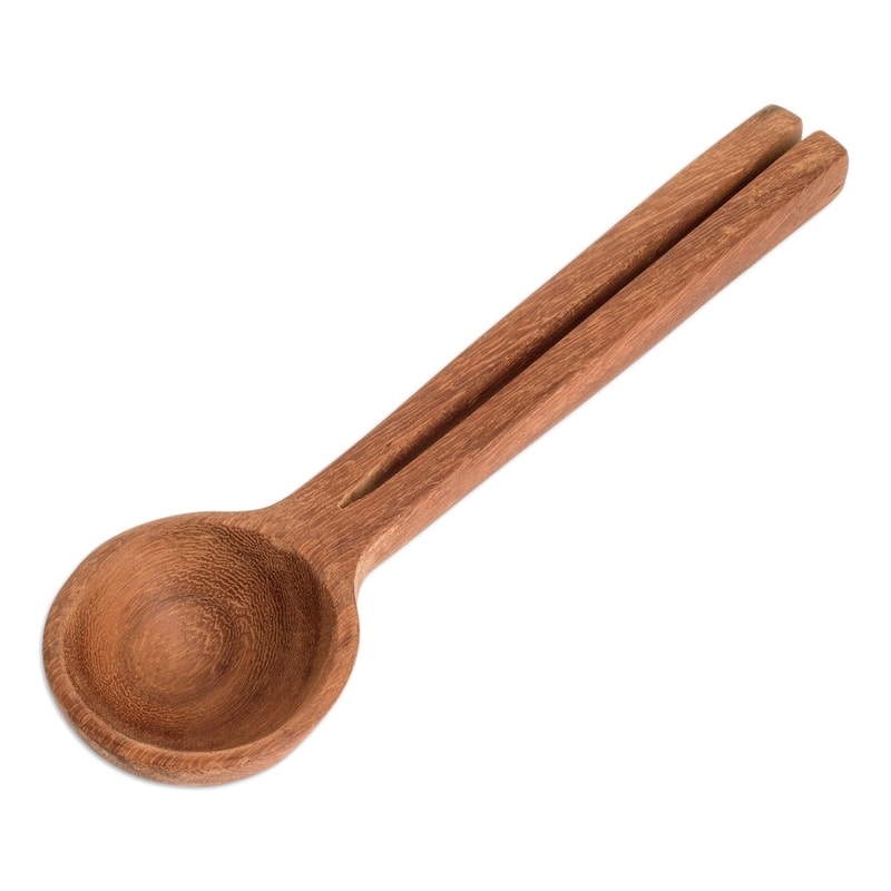 Novica Handmade Memorable Meal Wood Serving Spoon