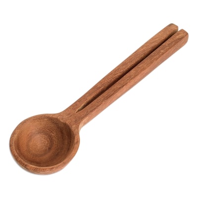 Novica Handmade Memorable Meal Wood Serving Spoon