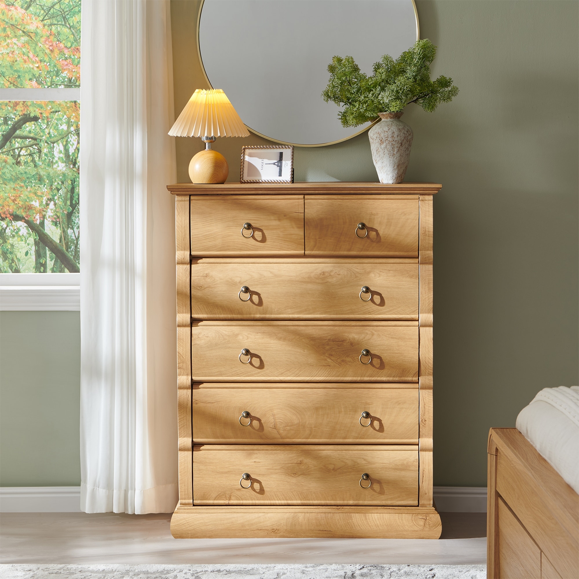tall vintage dresser Amerlife Lenny Drawers Farmhouse Wood Tall Chest Bedroom Living Room, Rustic Brown Perfect for the bachelor 6 Drawer Dresser, Tall Vintage