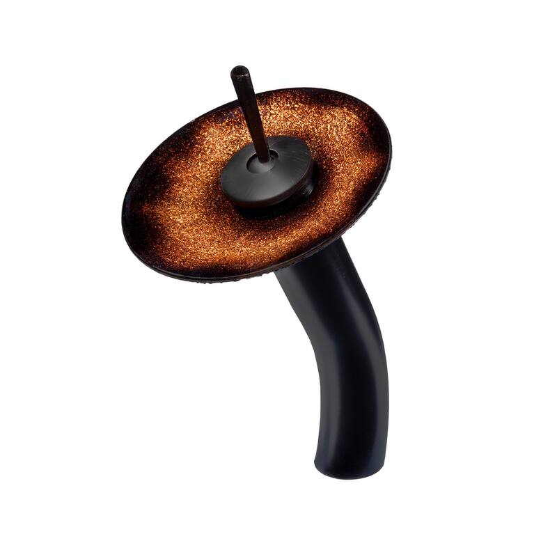 Miseno Hand Painted 17" Glass Vessel Bathroom Sink with Single Hole