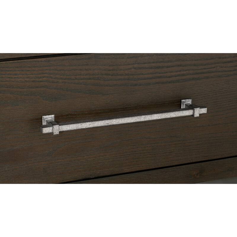 1pc 2 Drawers Nightstand Mottled Bar Pulls Modern Transitional Bedroom Furniture