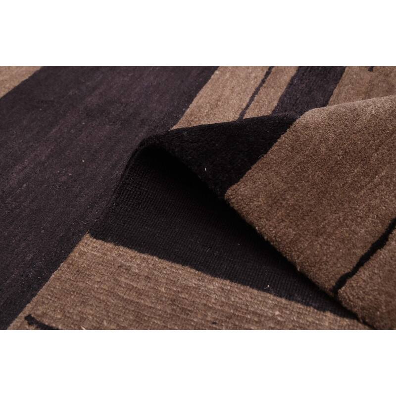 ECARPETGALLERY Hand-knotted Opulence Taupe Wool Rug - 8'0 x 9'6