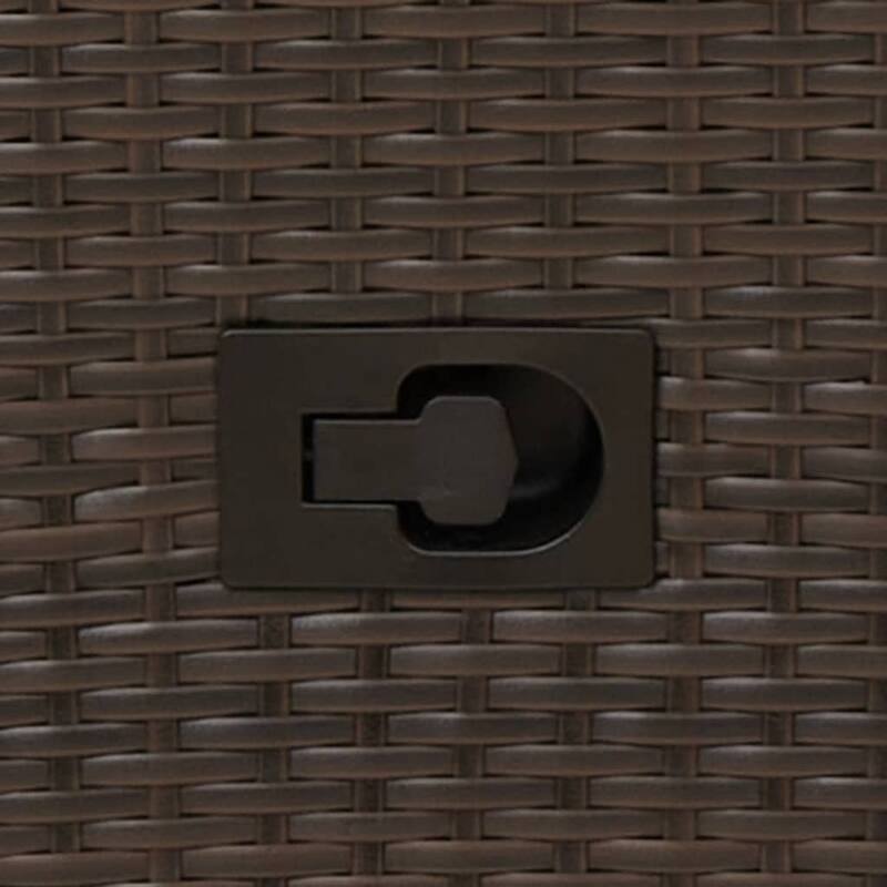 vidaXL Reclining Patio Chairs with Cushions Armchair Outdoor Seating Poly Rattan - 23.2 x 22.0 x 36.2