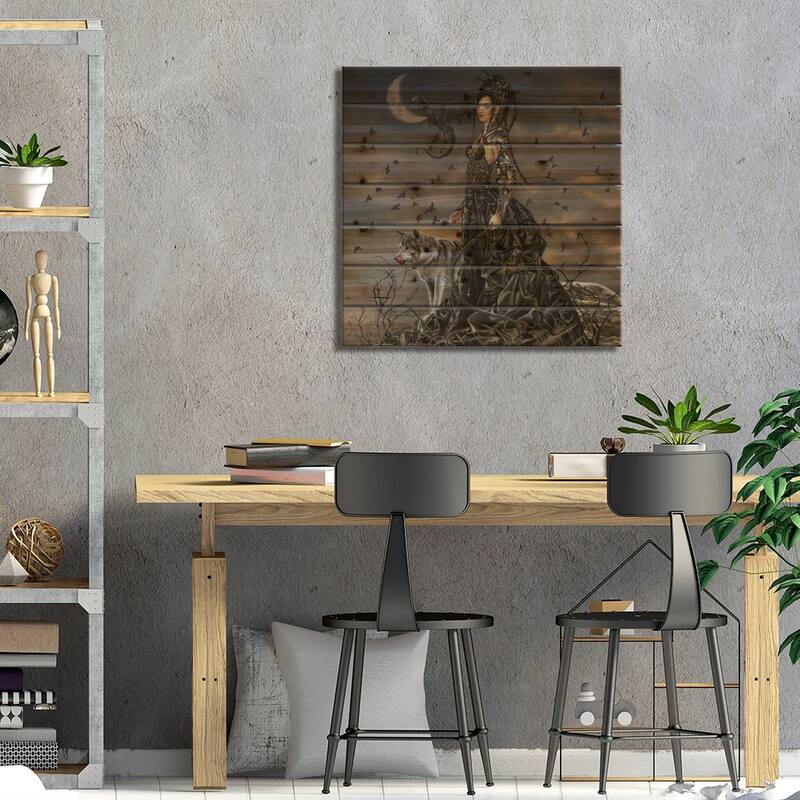 Bella Square Format Print On Wood by Nene Thomas - Multi-Color
