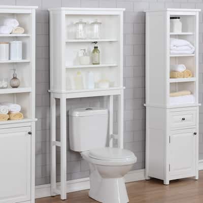 Porch & Den Everest Over-the-Toilet Space Saver Storage with Open Upper Shelves