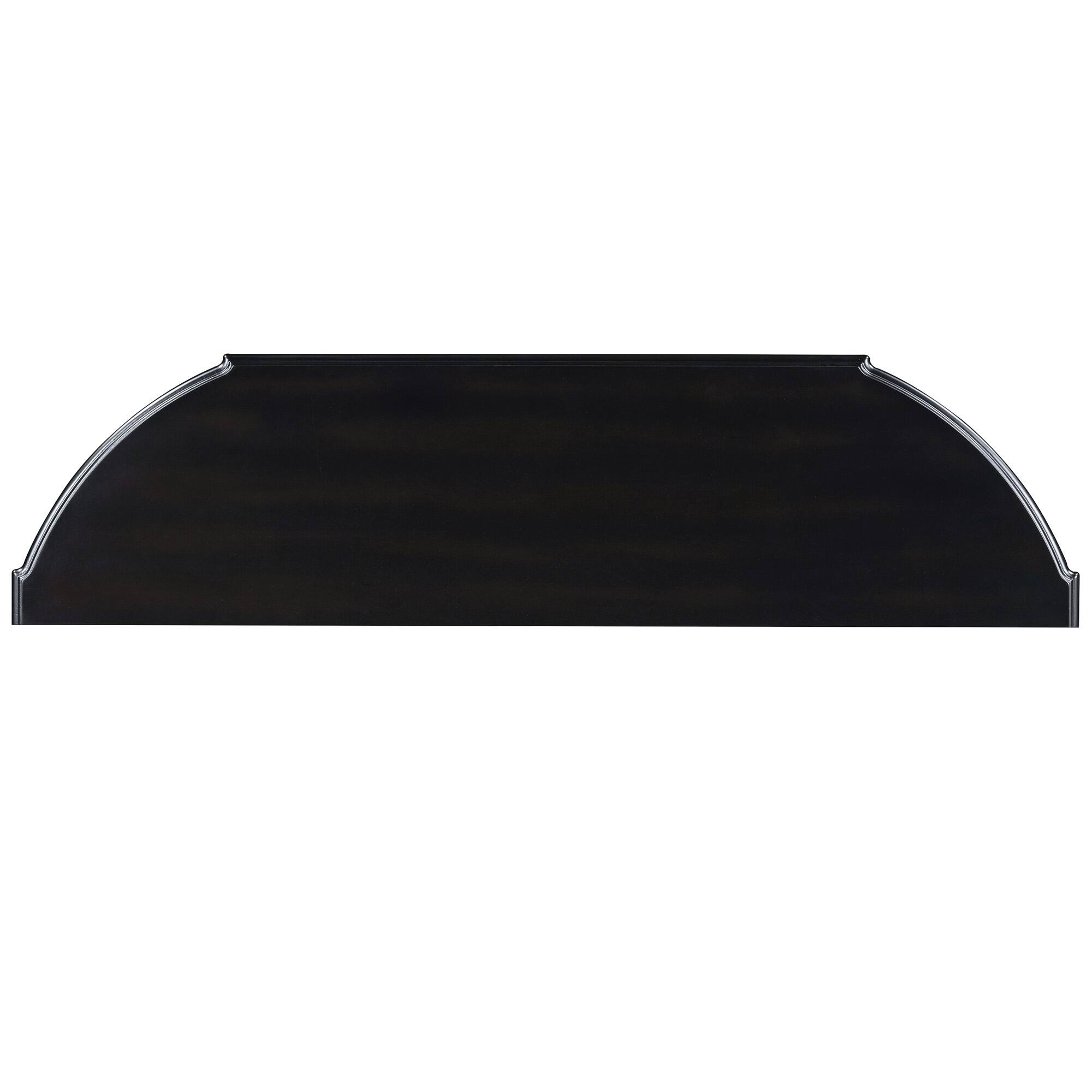 Circular Curved Console Table Wooden Entryway Table w/Drawers & Shelf