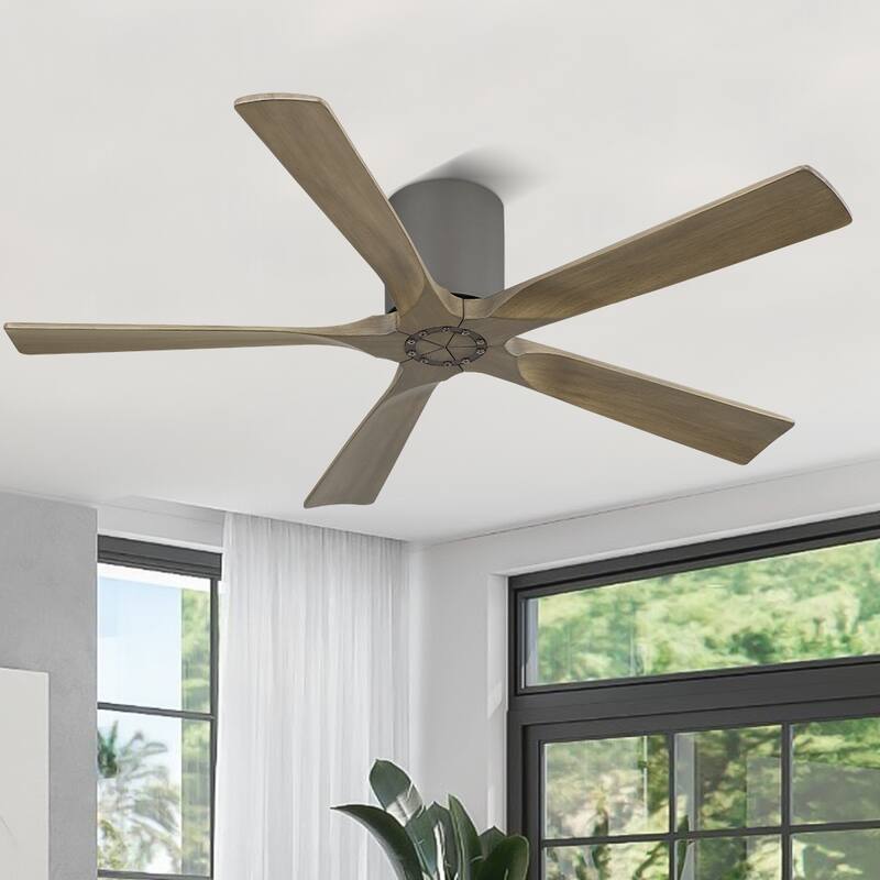 MLiAN 52 In. 5 Solid Wood Blades Indoor Ceiling Fan with Remote - 52 inch