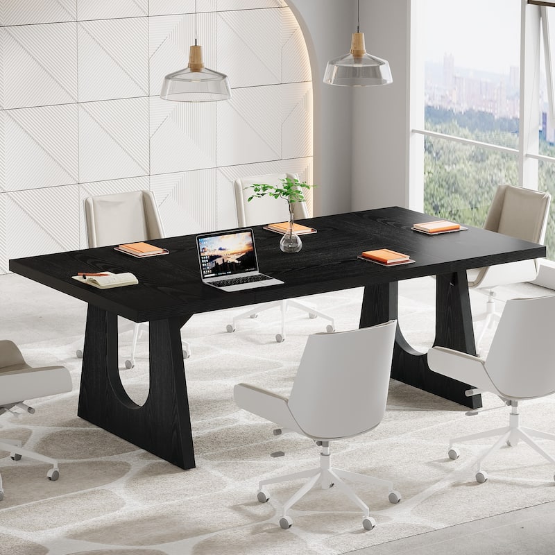 Wood Conference Table Oka Rectangular Office Meeting Room Desk
