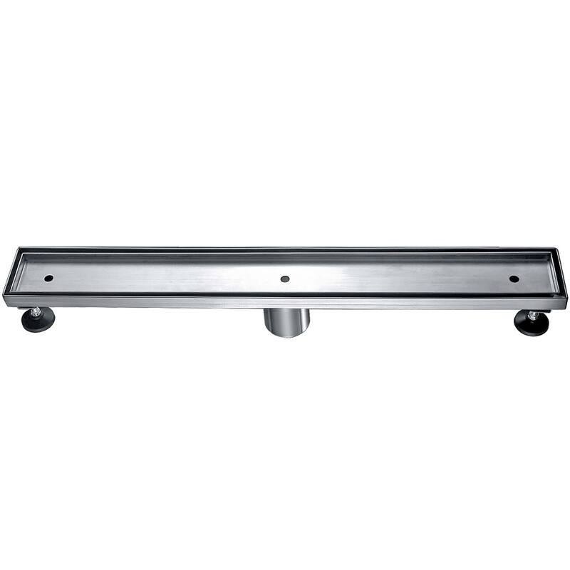 ALFI brand 24" Long Modern Stainless Steel Linear Shower Drain w/o Cover