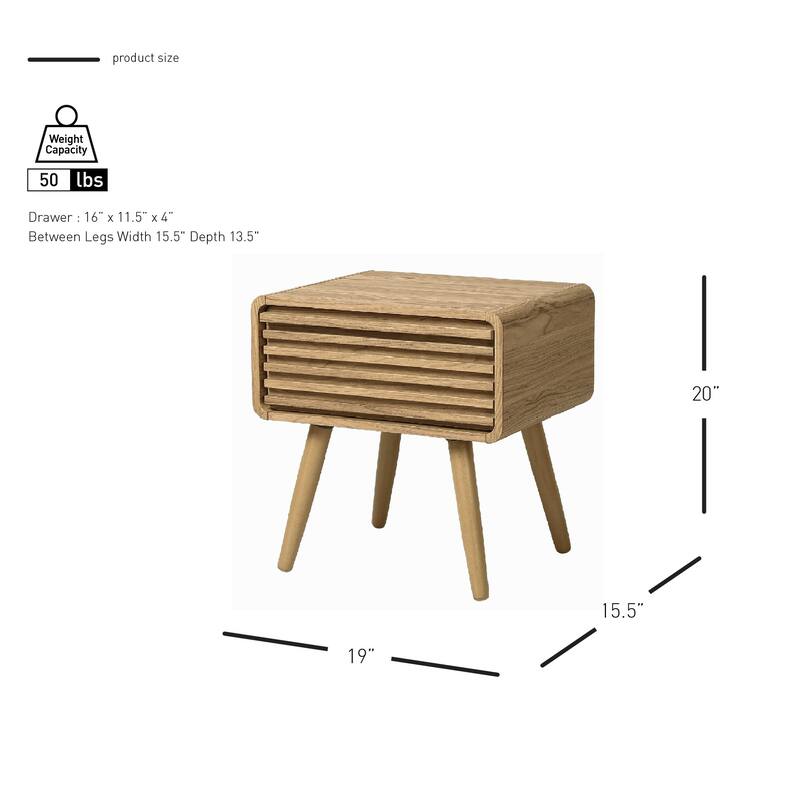 NPD Furniture Wilson Slat Side / End Table