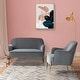 preview thumbnail 49 of 117, Barbara 43" Contemporary Velvet Loveseat Sofa with Goldtone Metal Legs by HULALA HOME GREY