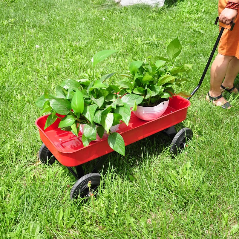 Steel Garden Cart with Wheels