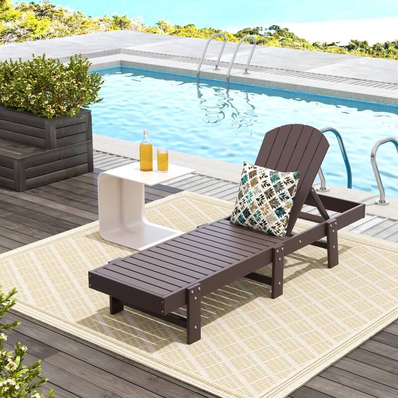 Altura Armless Poly Eco-Friendly All Weather Reclining Chaise Lounge