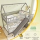 preview thumbnail 15 of 18, Costway Twin Over Twin Bunk Bed with Slide & Staircase with Storage