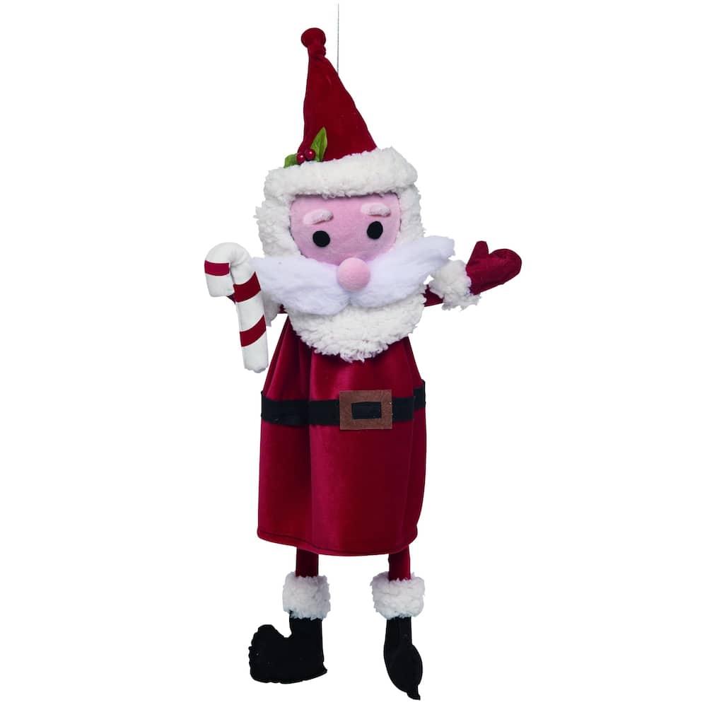Transpac Artificial 21 in. Red Christmas Dancing Character Santa Claus