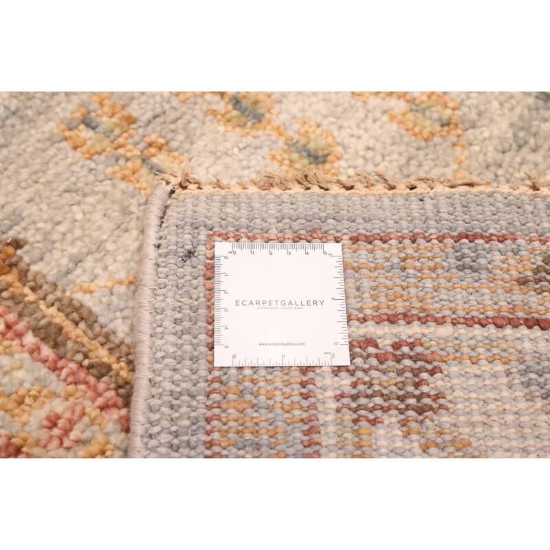 ECARPETGALLERY Hand-knotted Jules Serapi Light Blue Wool Rug - 6'1 x 9'0