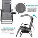 preview thumbnail 15 of 15, Homall Zero Gravity Chair Patio Lawn Chair Lounge Chair Folding Recliner Adjustable Outdoor with Canopy Shade and Cup Holder