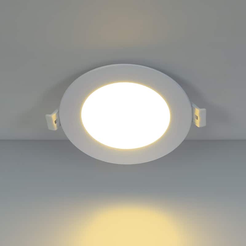 Flush Mount Ceiling Light 6" Wide 3CCT Dimmable Recessed Lighting