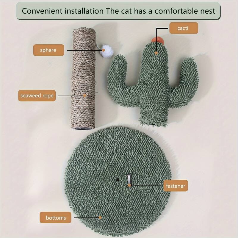 Anmytek Durable Cactus Cat Scratcher - Christmas Gift, Promotes Claw Health & Interactive Play