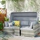 preview thumbnail 5 of 27, 4 Piece UV-Proof Resin Wicker Patio Sofa Set