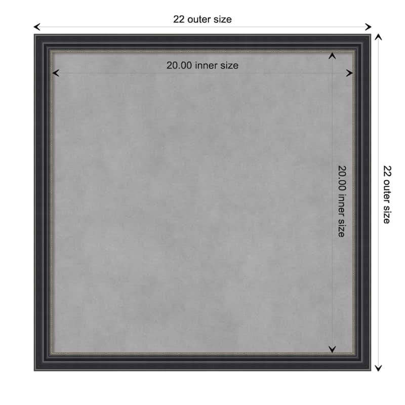 Amanti Art Stylish Black Framed Magnetic Board - Board Size 20x20